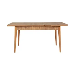 Set Tavolo E Sedie > Dmora Set tavolo allungabile 8 posti 2 sedie e 1 panca in legno - Padru Grigio Cemento, Marrone Quercia