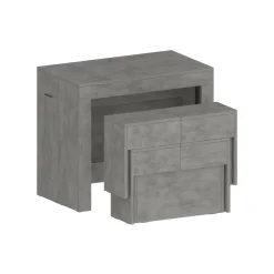 Set Tavolo E Sedie|Cucina > Dmora Set tavolo cucina estensibile e 2 panche estensibili 12 posti - Auditore Grigio
