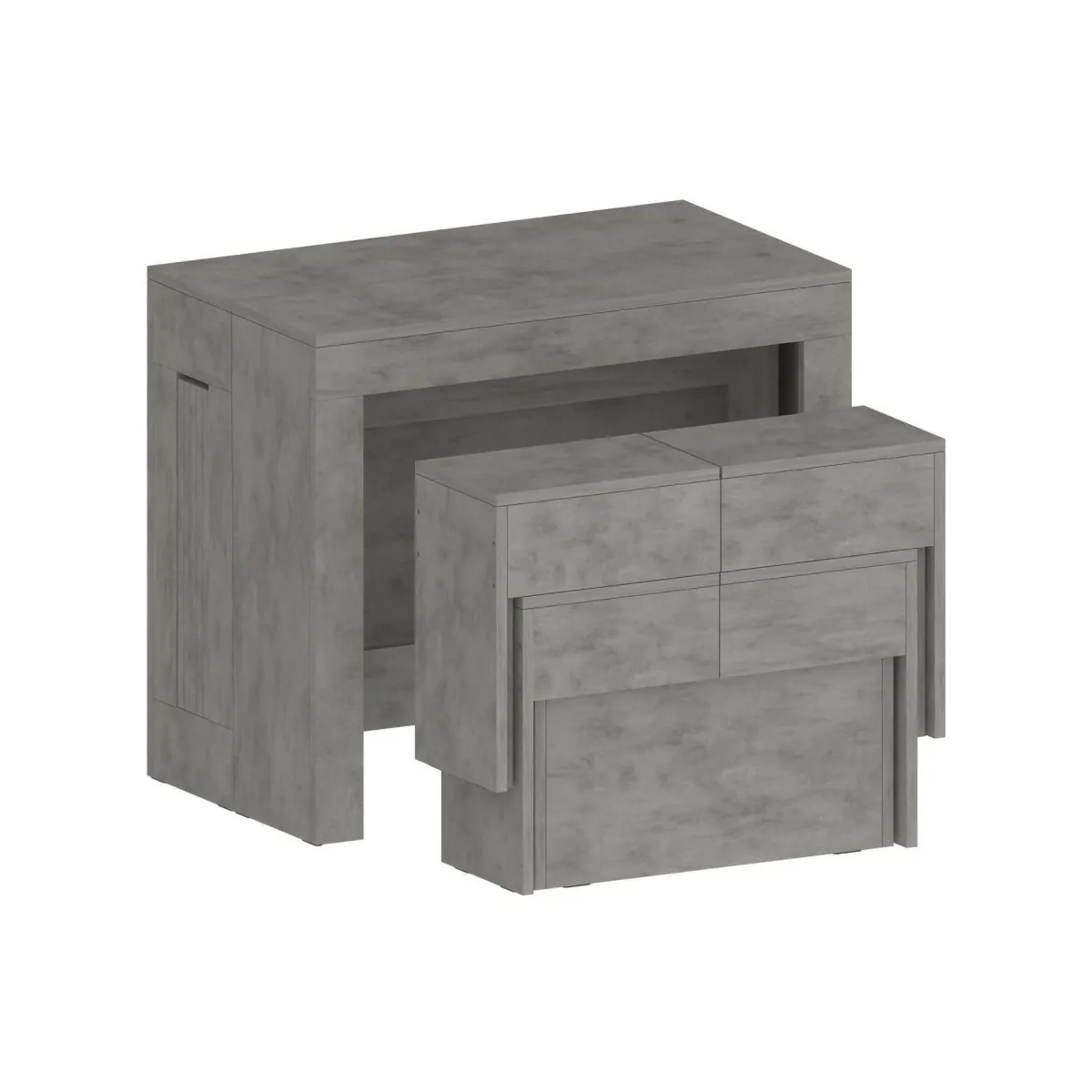 Set Tavolo E Sedie|Cucina > Dmora Set tavolo cucina estensibile e 2 panche estensibili 12 posti - Auditore Grigio