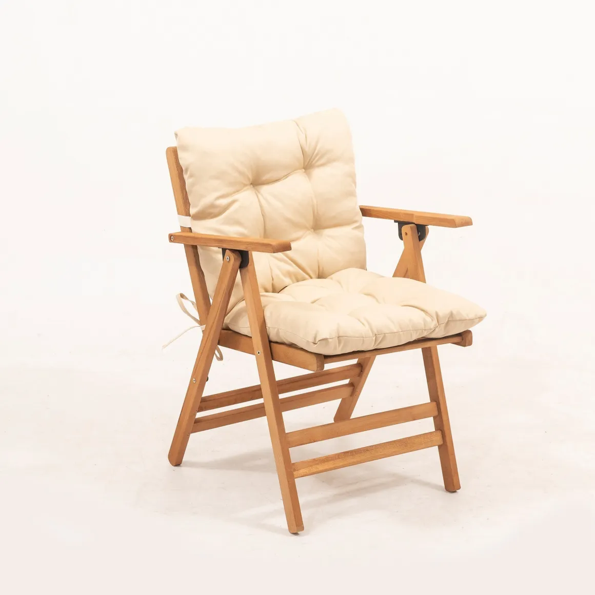 Set Tavolo e Sedie Bianco Crema 2 Posti Dimensione Seduta 46x43h89 cm, Dimensione Tavolo 80x60h74 cm - Roana