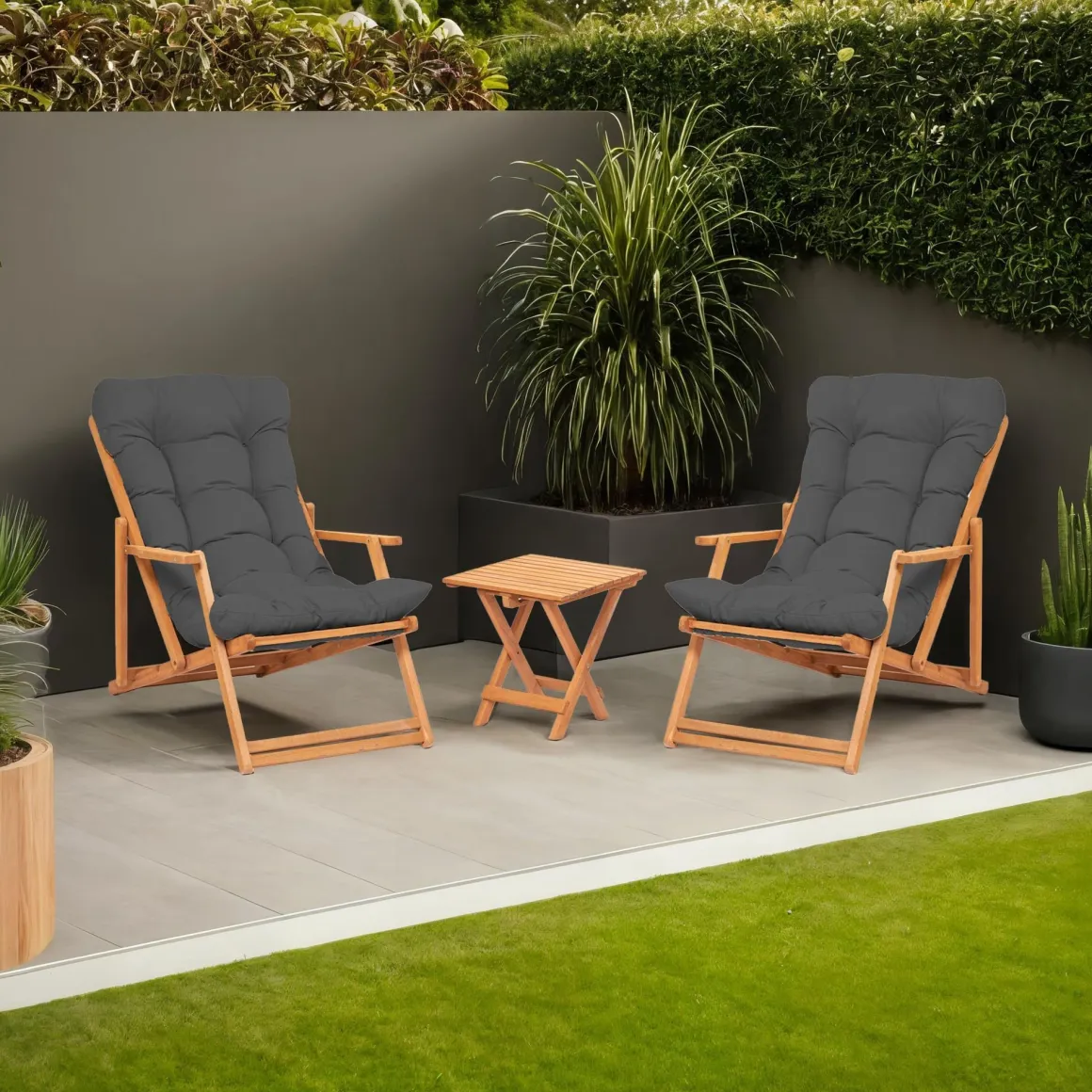 Set Tavolo e Sedie Giallo 2 Posti Dimensione Tavolo 40x40h40 cm, Dimensione Seduta 66x48h113 cm - Biagio