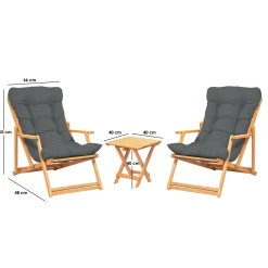 Set Tavolo e Sedie Giallo 2 Posti Dimensione Tavolo 40x40h40 cm, Dimensione Seduta 66x48h113 cm - Biagio