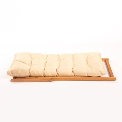 Set Tavolo e Sedie Marrone Bianco Crema 2 Posti Dimensione Seduta 59x44h90 cm, Dimensione Tavolo 40x40h40 cm - Leni