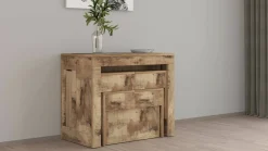 Set Tavolo E Sedie|Cucina > Dmora Set tavolo estensibile e 2 panche estensibili acero 12 posti - Auditore Marrone Acero