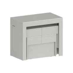 Set tavolo soggiorno estensibile e 2 panche estensibili bianco 12 posti - Auditore