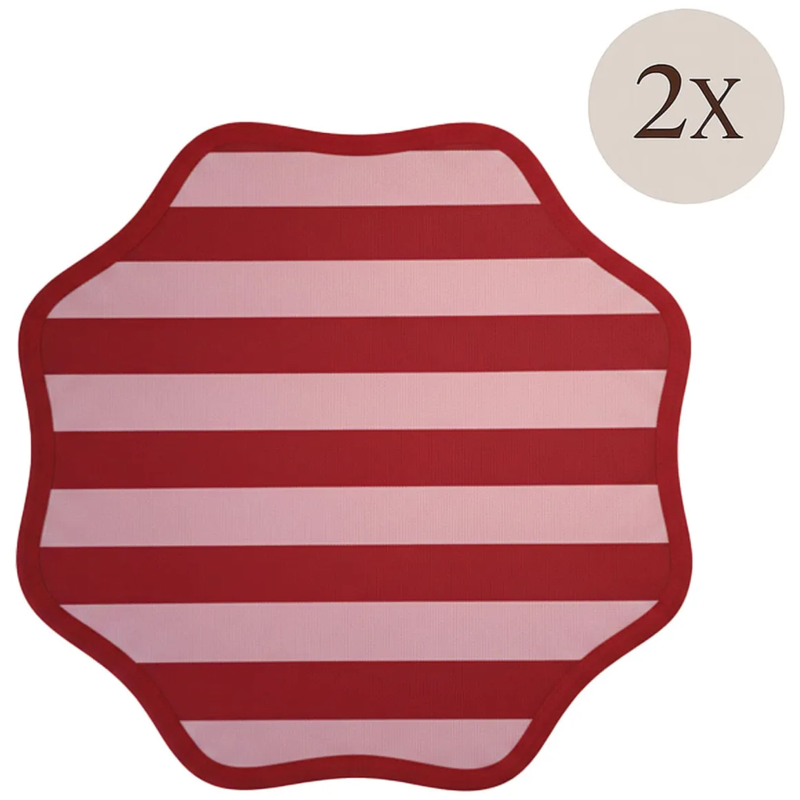 Tovaglie|Tovagliette > Dmora Set 2 Tovagliette/Sottopiatti in Ecopelle Hati, Rosso e Rosa 40x40 cm, Coppia bicolore, Lavabili e Antiscivolo, Indoor/Outdoor, Made in Italy Rosa, Rosso