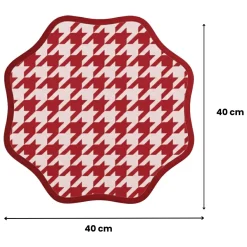 Tovaglie|Tovagliette > Dmora Set 6 Tovagliette/Sottopiatti in Ecopelle Tim, Rosso e Rosa 40x40 cm, Micro pied de poule, Lavabili e Antiscivolo, Indoor/Outdoor, Made in Italy Rosa, Rosso