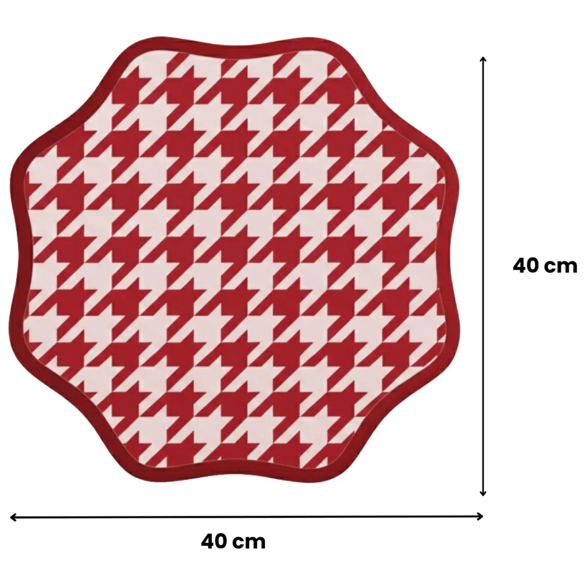 Tovaglie|Tovagliette > Dmora Set 6 Tovagliette/Sottopiatti in Ecopelle Tim, Rosso e Rosa 40x40 cm, Micro pied de poule, Lavabili e Antiscivolo, Indoor/Outdoor, Made in Italy Rosa, Rosso