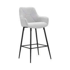 Sgabello alto moderno con seduta imbottita 55x55x109h cm - Moore