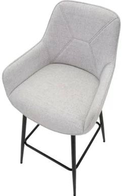 Sgabello alto moderno con seduta imbottita 55x55x109h cm - Moore