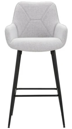Sgabello alto moderno con seduta imbottita 55x55x109h cm - Moore