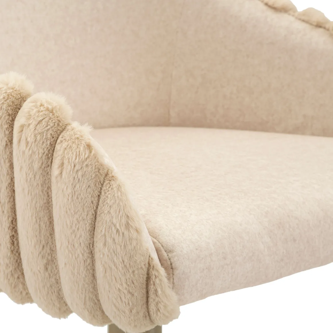 Sgabello Bianco Crema Beige Imbottito set da 2 con Schienale 52x46x111h cm, Altezza Seduta 78 cm - Spiti