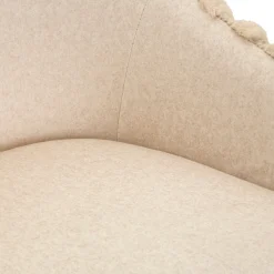 Sgabello Bianco Crema Beige Imbottito set da 2 con Schienale 52x46x111h cm, Altezza Seduta 78 cm - Spiti