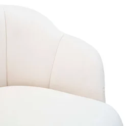 Sgabelli > Dmora Sgabello Bianco Crema oro Imbottito Rivestimento in Velluto 55x53x110h cm, Altezza Seduta 85 cm - Tequis Oro, Bianco Crema