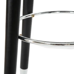 Sgabelli > Dmora Sgabello blu Argento Rivestimento in Velluto Imbottito 35x35x74h cm, Colore Seduta blu - Bran Argento, Blu