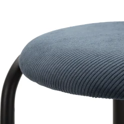 Sgabello blu Nero Regolabile Imbottito 41x41x61h cm, Altezza Seduta Massima 83 cm - Jardin