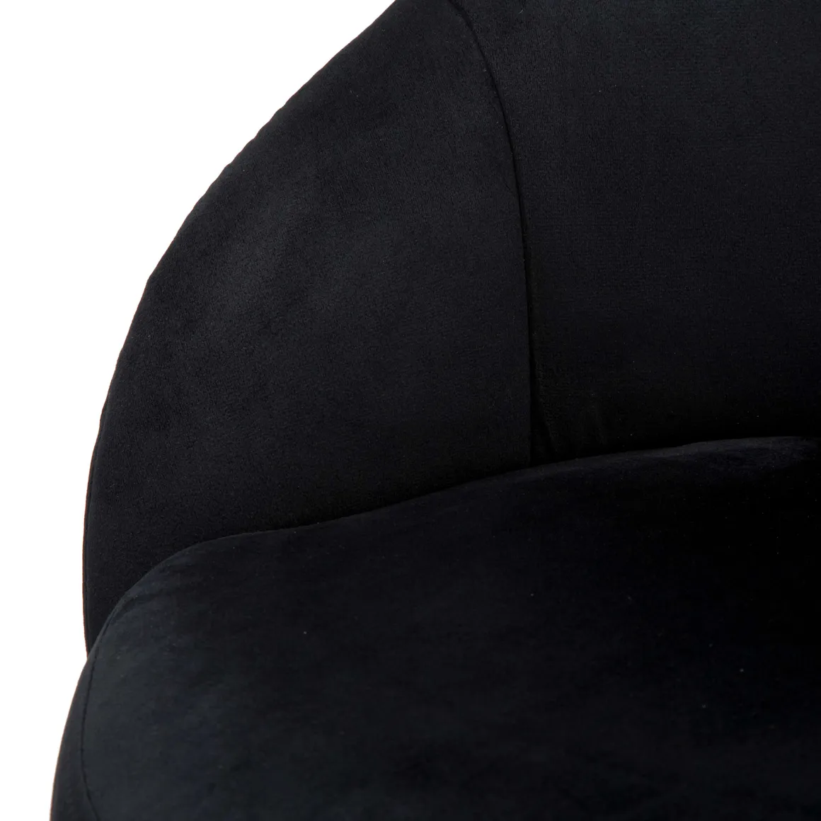 Sgabello Nero oro Imbottito Rivestimento in Velluto 55x56x104h cm, Materiale Struttura in Legno Nobilitato - Huanca