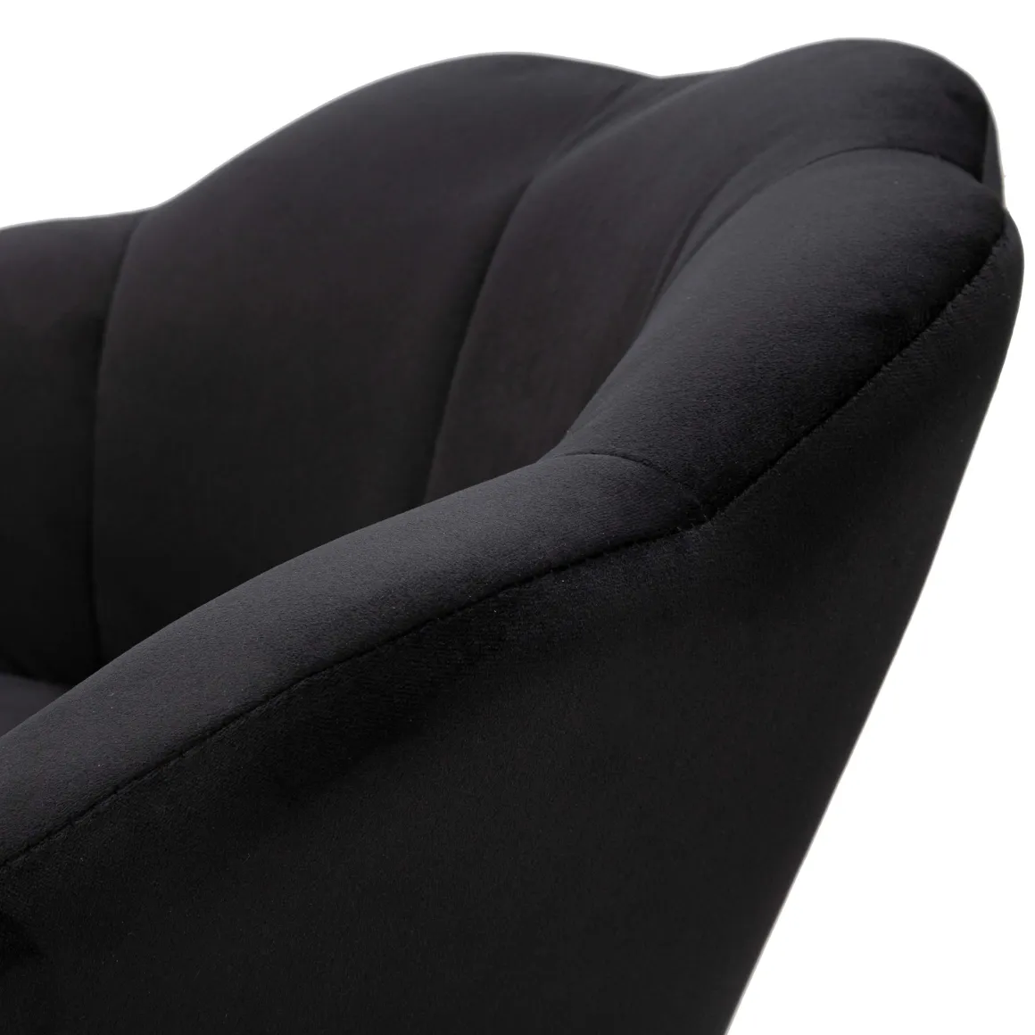 Sgabello Nero oro Rivestimento in Velluto Imbottito 55x53x110h cm, Colore Seduta Nero - Tequis