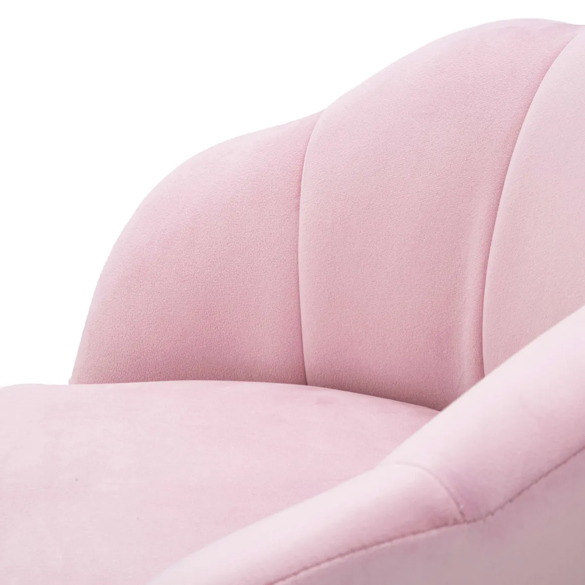 Sgabello Rosa oro Rivestimento in Velluto Imbottito 55x53x110h cm, Colore Seduta Rosa - Tequis