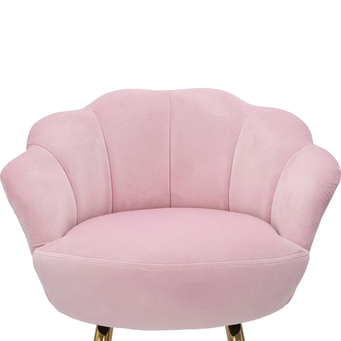 Sgabello Rosa oro Rivestimento in Velluto Imbottito 55x53x110h cm, Colore Seduta Rosa - Tequis