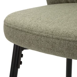 Sgabelli > Dmora Sgabello Verde Nero Imbottito Colore Struttura Nero 52x59x108h cm, Materiale Struttura in Legno Nobilitato - Guadal Nero, Verde