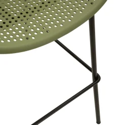 Sgabello Verde Nero set da 2 Indoor/outdoor Seduta Traforata Altezza Seduta 75 cm 51x82x58h cm, Materiale Struttura in Metallo - Trong