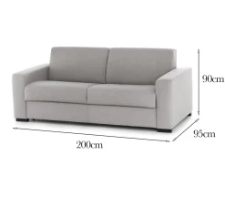 Sofa ad angolo grigio 200x95x90h cm - Larimar