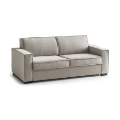 Sofa con braccioli tortora 220x95x90h cm - Diopside