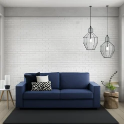 Salotto|Divani Fissi 3 Posti > Dmora Sofa con penisola 200x95x90h cm - Abernathy Blu