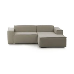 Sofa con penisola tortora 220x170x70h cm - Amuleto