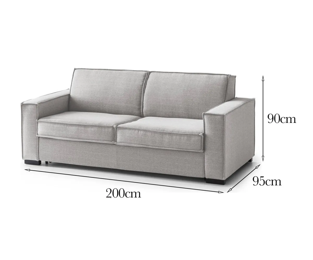 Salotto|Divani Fissi 3 Posti > Dmora Sofa design 200x95x90h cm - Abernathy Grigio
