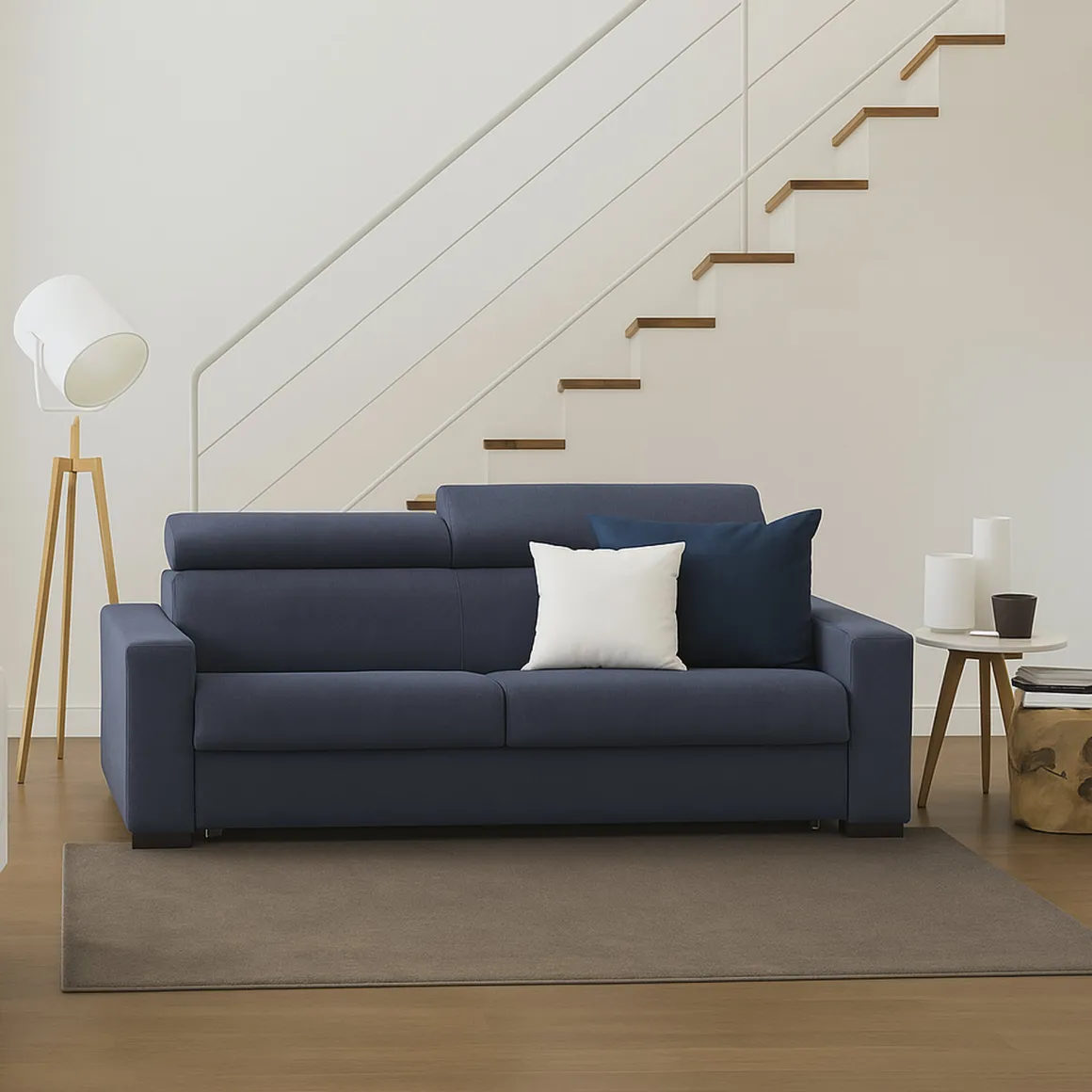 Sofa 3 posti blu 200x95x85h cm - Vigolana