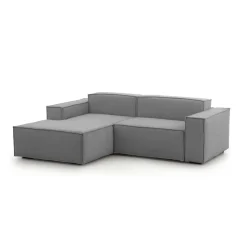 Divani Angolari|Divani Fissi Con Penisola > Dmora Sofa 2 posti 220x170x70h cm - Alhoa Grigio