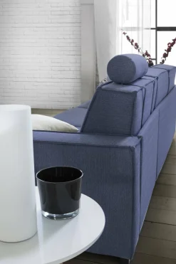 Salotto|Divani Fissi 3 Posti > Dmora Sofa sfoderabile 220x95x90h cm - Diopside Blu