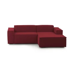 Divani Angolari|Divani Fissi Con Penisola > Dmora Sofa sfoderabile 220x170x70h cm - Amuleto Rosso