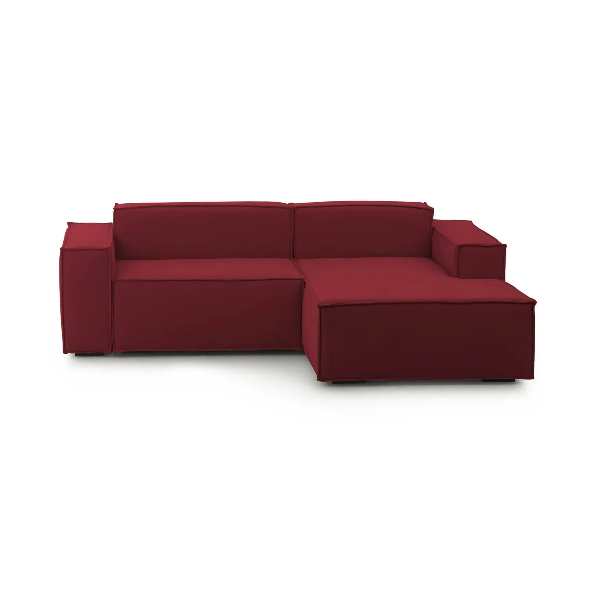 Divani Angolari|Divani Fissi Con Penisola > Dmora Sofa sfoderabile 220x170x70h cm - Amuleto Rosso