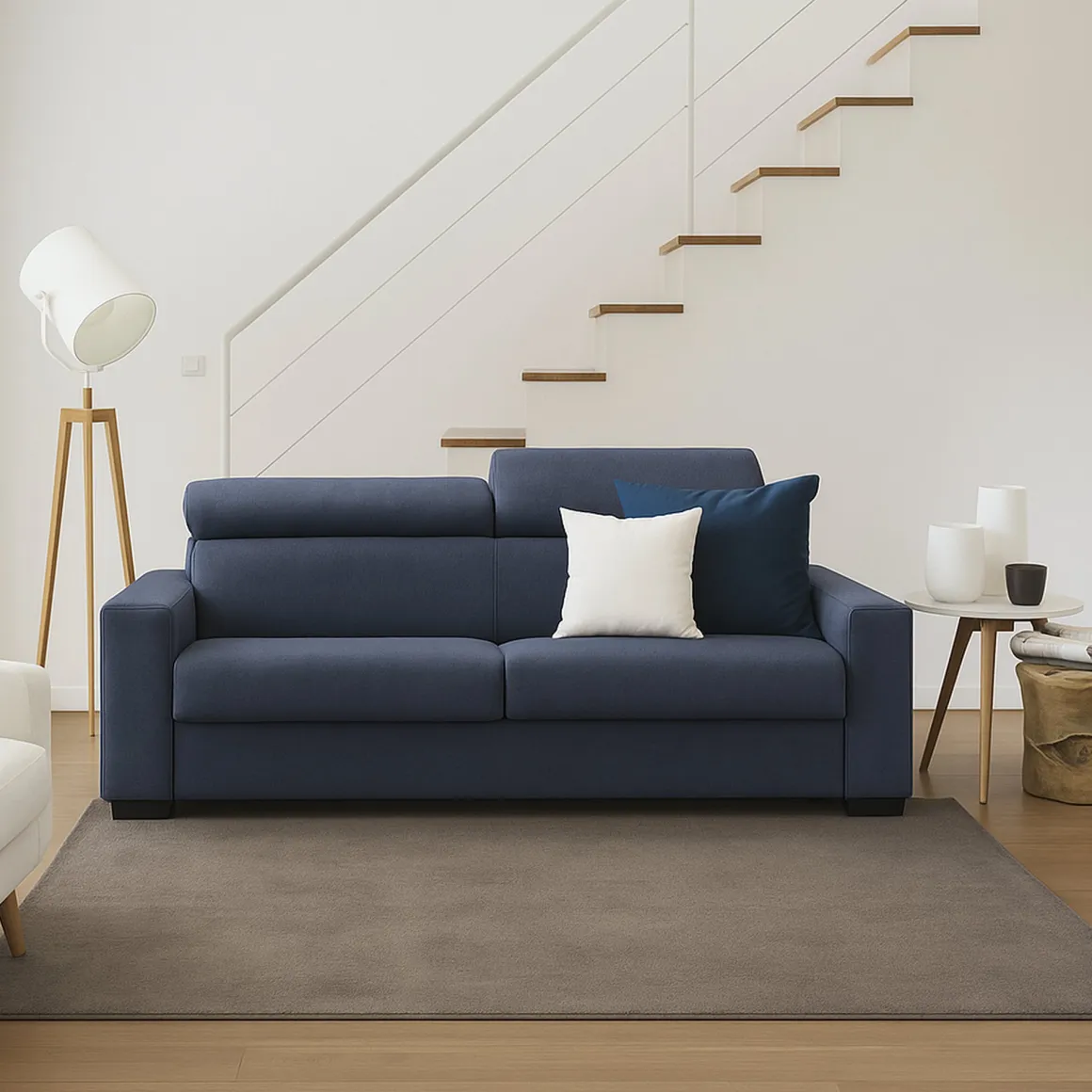 Sofà elegante blu 180x95x85h cm - Aggius