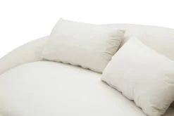 Sofà moderno crema e oro 185x84x68h cm - Verte