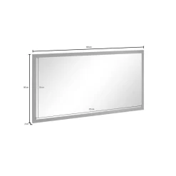 Specchi > Dmora Specchio antracite lucido 120x60h cm - Adelchi Nero Antracite lucido