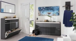 Specchi > Dmora Specchio antracite lucido 120x60h cm - Adelchi Nero Antracite lucido