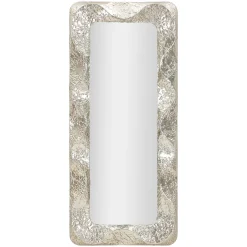 Specchi > Dmora Specchio Argento Trasparente Cornice Sagomata Forma Rettangolare 85x100h cm, Tipologia a Parete - Dabaka Trasparente, Argento