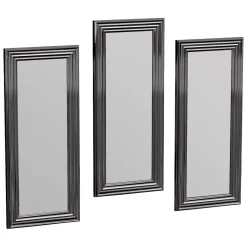 Specchi > Dmora Specchio Argento Trasparente Modulabile set da 3 40x40h cm, Forma Rettangolare - Ortona Trasparente, Argento