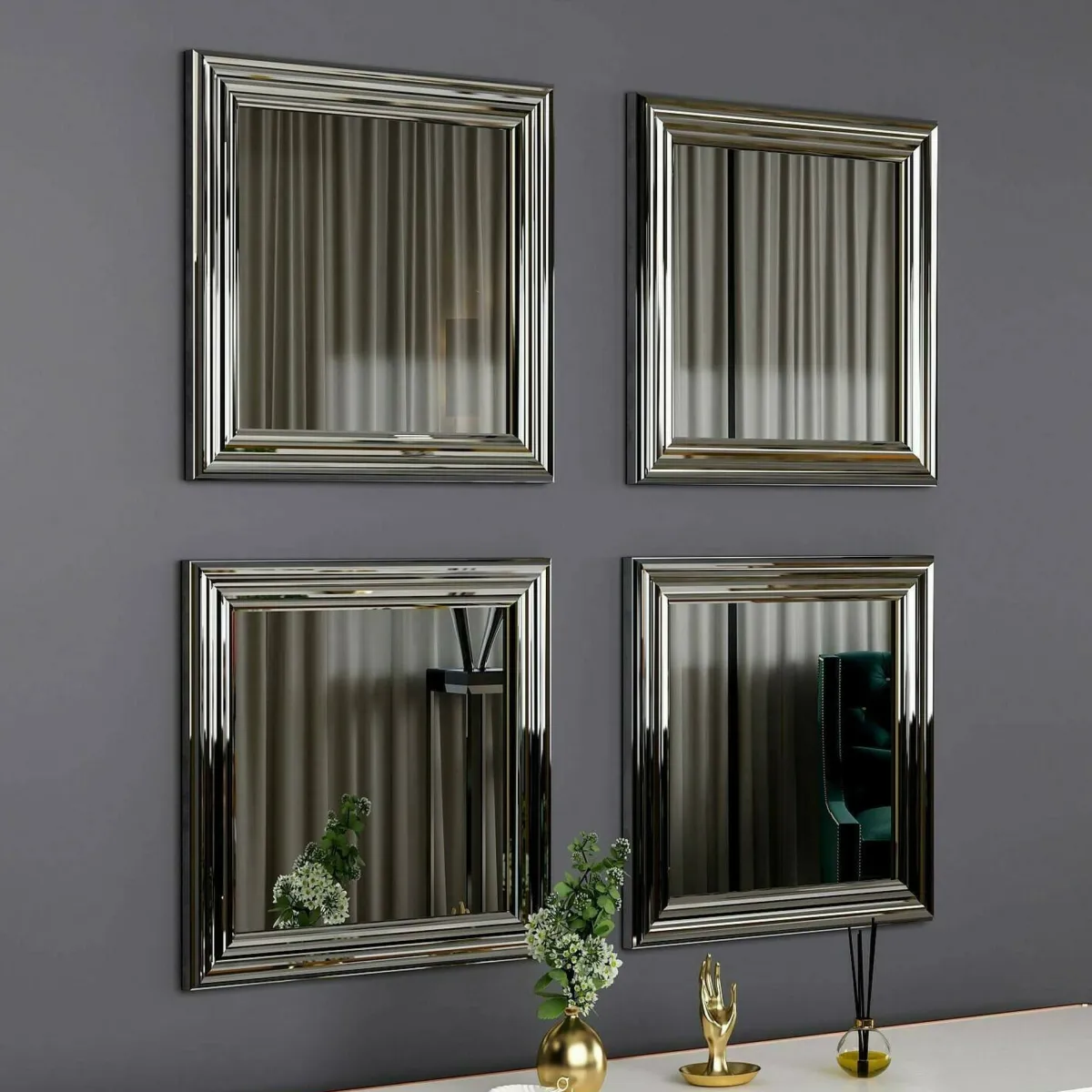 Specchi > Dmora Specchio 40x40h cm - Thane Argento