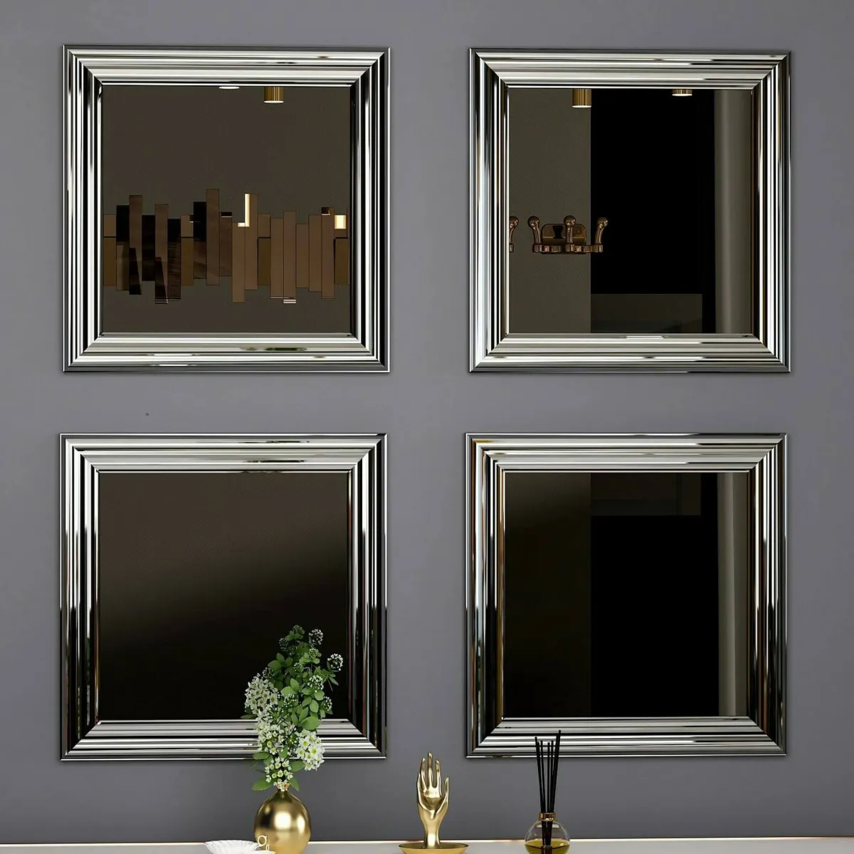 Specchi > Dmora Specchio 40x40h cm - Thane Argento