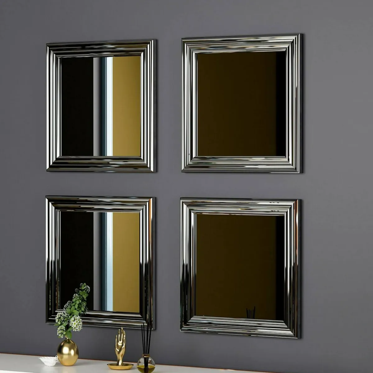 Specchi > Dmora Specchio 40x40h cm - Thane Argento