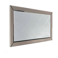 Specchio a scacchi argento 130x62h cm - Pagani