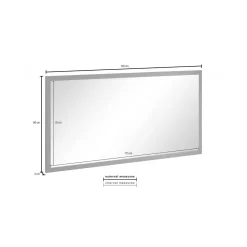 Specchio bagno bianco lucido 120x60h cm - Adelchi