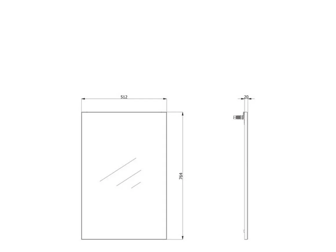 Specchio Beige kit Fissaggio a Muro Incluso Forma Rettangolare 51x76.5h cm - Pinerolo