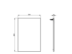 Specchi > Dmora Specchio kit Fissaggio a Muro Incluso Forma Rettangolare 76.5x76.5h cm - Rizzardi Beige