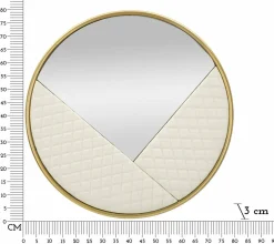 Specchio bianco e oro 80x80h cm - Bozzole